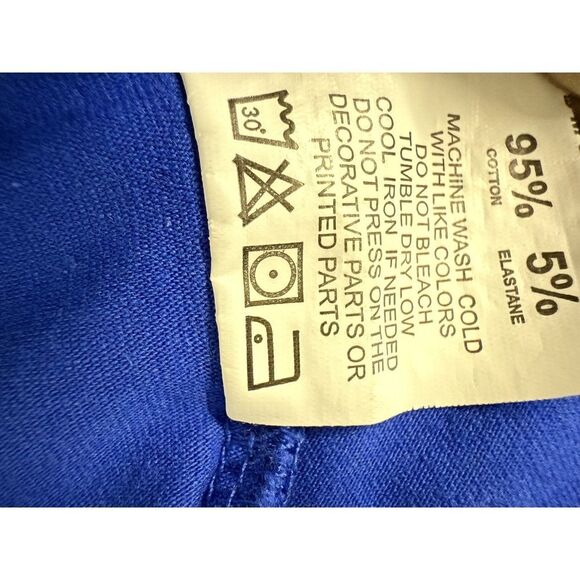 Smoke Rise Mens T-shirt Blue Cotton Short Sleeve & Glitter Sequins Graphic.Sz M - Picture 6 of 6